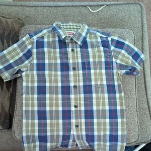 Boy's Plaid Short Sleeve Shirt